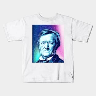 Richard Wagner Snowy Portrait | Richard Wagner Artwork 13 Kids T-Shirt